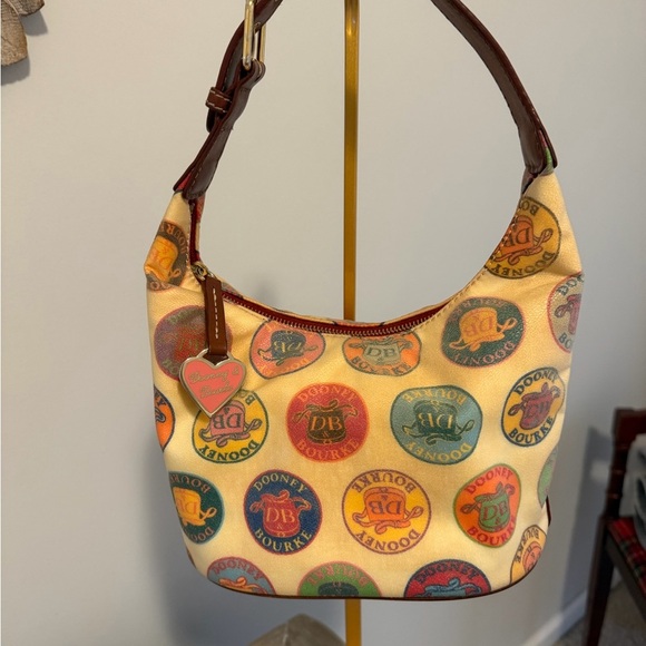 Dooney & Bourke Handbags - Dooney & Bourke Vintage Monogram Y2K Rainbow Patch Hobo bag 11x6x4
